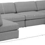 Beckham 152" Linen Textured Fabric Upholstered 6pc. Modular Sectional