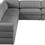 Beckham 152" Linen Textured Fabric Upholstered 6pc. Modular Sectional