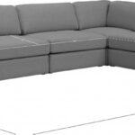 Beckham 152" Linen Textured Fabric Upholstered 6pc. Modular Sectional