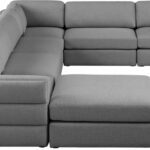 Beckham 152" Linen Textured Fabric Upholstered 7pc. Modular Sectional