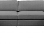 Beckham 152" Linen Textured Fabric Upholstered 7pc. Modular Sectional