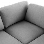 Beckham 190" Linen Textured Fabric Upholstered 7pc. Modular Sectional