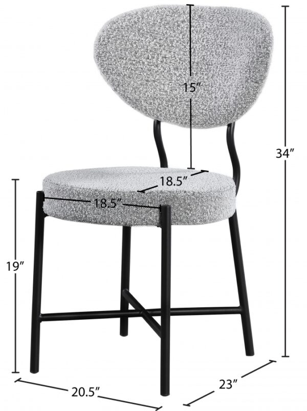 Allure Boucle Fabric Upholstered Dining Chair