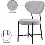Allure Boucle Fabric Upholstered Dining Chair