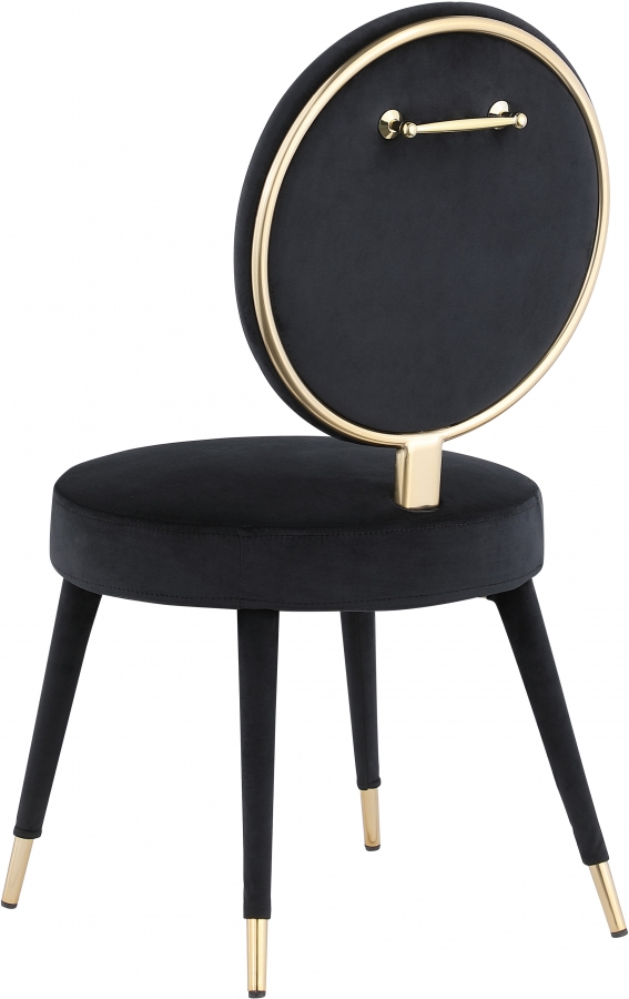 Brandy Velvet Upholstered Dining Chair