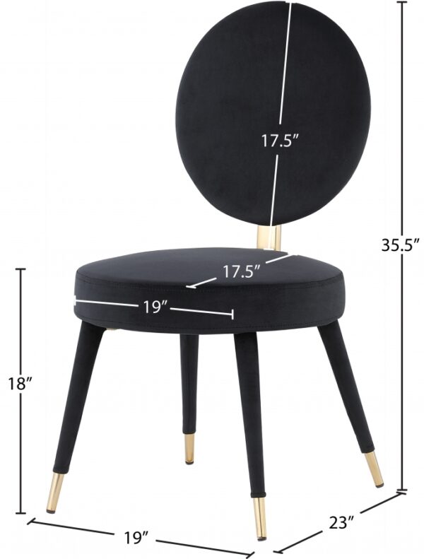 Brandy Velvet Upholstered Dining Chair
