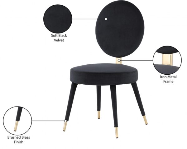 Brandy Velvet Upholstered Dining Chair