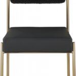 Carly Boucle Fabric And Vegan Leather Upholstered Dining Chair