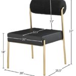 Carly Boucle Fabric And Vegan Leather Upholstered Dining Chair