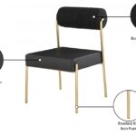 Carly Boucle Fabric And Vegan Leather Upholstered Dining Chair