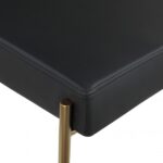 Carly Boucle Fabric And Vegan Leather Upholstered Counter Stool