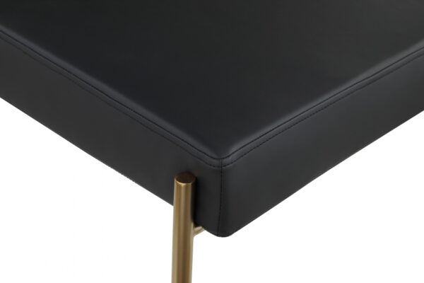 Carly Boucle Fabric And Vegan Leather Upholstered Counter Stool