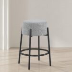 Avalon Boucle Fabric Upholstered Counter Stool