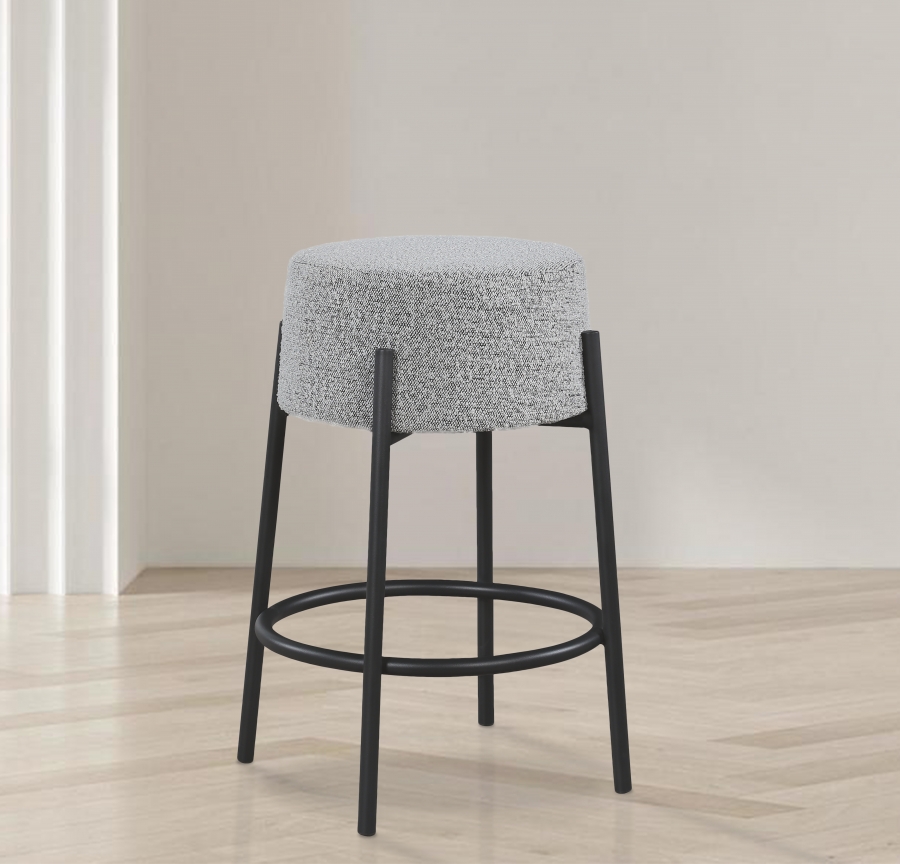 Avalon Boucle Fabric Upholstered Counter Stool
