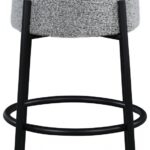 Avalon Boucle Fabric Upholstered Counter Stool