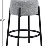 Avalon Boucle Fabric Upholstered Counter Stool