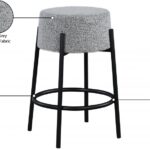 Avalon Boucle Fabric Upholstered Counter Stool
