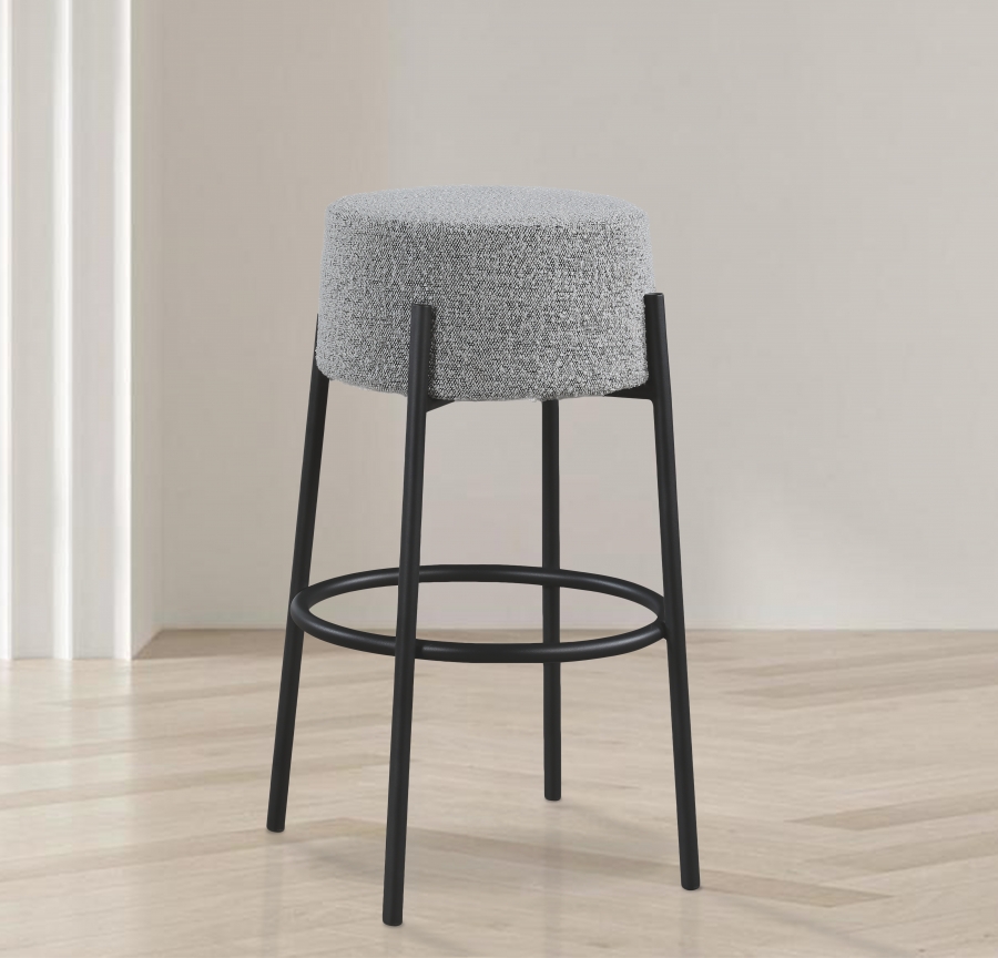 Avalon Boucle Fabric Upholstered Bar Stool