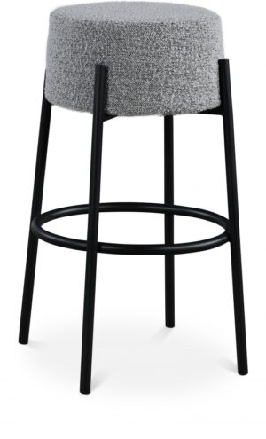 Avalon Boucle Fabric Upholstered Bar Stool