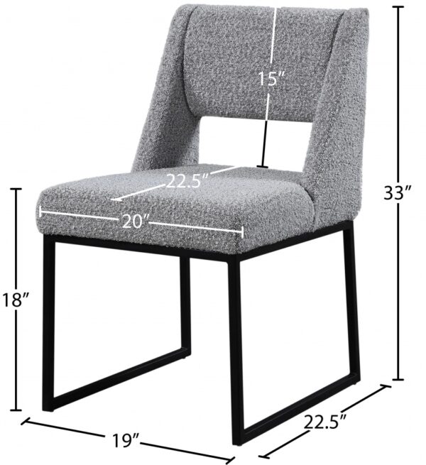 Jayce Boucle Fabric Upholstered Dining Chair
