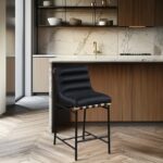 Burke Vegan Leather Upholstered Counter Stool