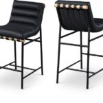 Burke Vegan Leather Upholstered Counter Stool