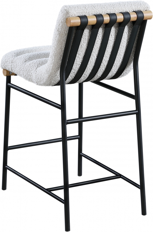 Burke Boucle Fabric Upholstered Counter Stool