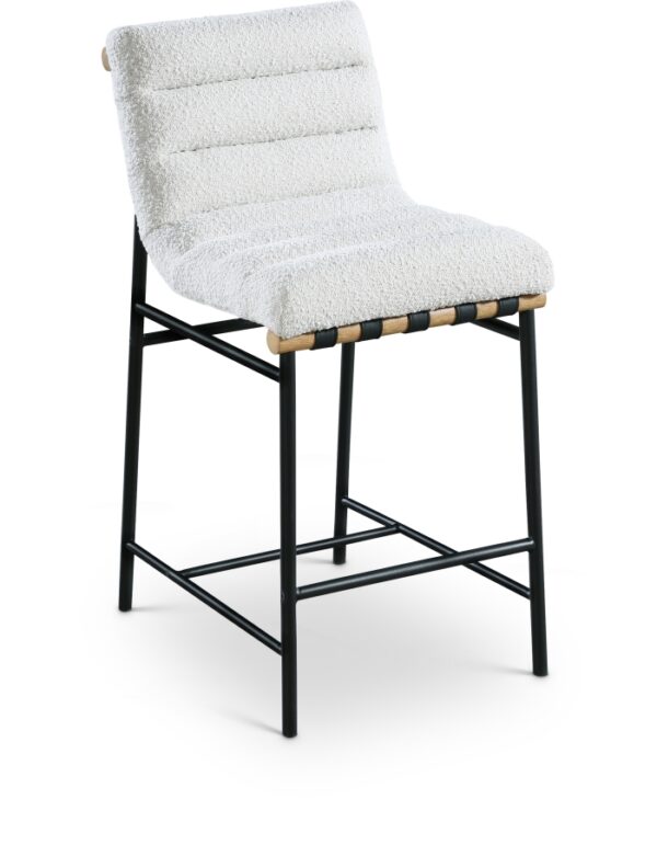 Burke Boucle Fabric Upholstered Counter Stool