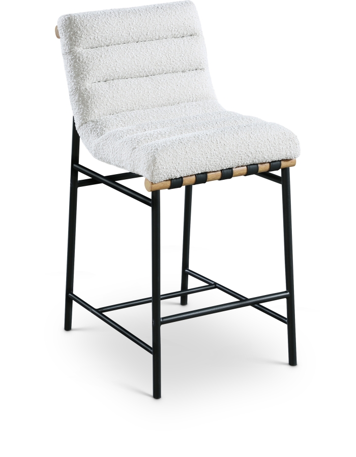 Burke Boucle Fabric Upholstered Counter Stool