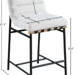 Burke Boucle Fabric Upholstered Counter Stool