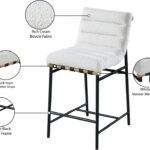 Burke Boucle Fabric Upholstered Counter Stool