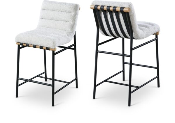 Burke Boucle Fabric Upholstered Counter Stool