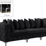 Tremblay 109" Velvet Upholstered 3pc. Modular Sofa