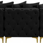 Tremblay 109" Velvet Upholstered 3pc. Modular Sofa