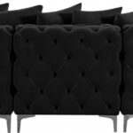 Tremblay 109" Velvet Upholstered 3pc. Modular Sofa
