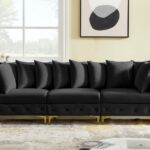 Tremblay 109" Velvet Upholstered 3pc. Modular Sofa