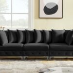 Tremblay 109" Velvet Upholstered 3pc. Modular Sofa