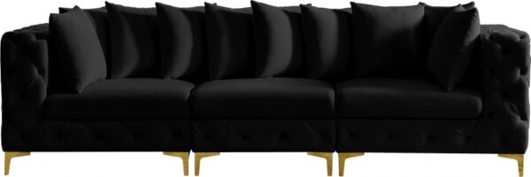 Tremblay 109" Velvet Upholstered 3pc. Modular Sofa
