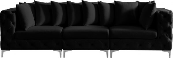 Tremblay 109" Velvet Upholstered 3pc. Modular Sofa