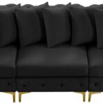 Tremblay 109" Velvet Upholstered 3pc. Modular Sofa