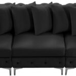 Tremblay 109" Velvet Upholstered 3pc. Modular Sofa