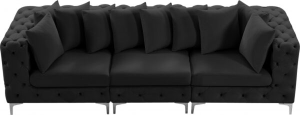 Tremblay 109" Velvet Upholstered 3pc. Modular Sofa