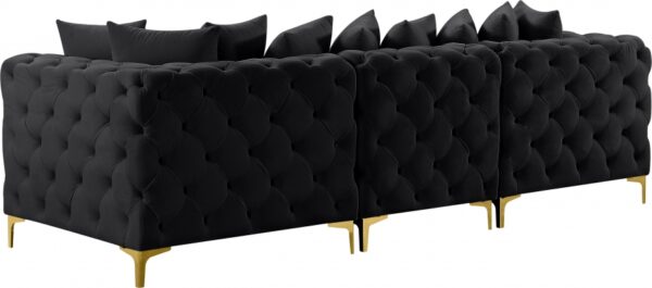 Tremblay 109" Velvet Upholstered 3pc. Modular Sofa