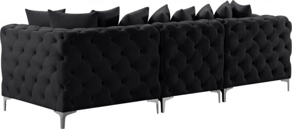 Tremblay 109" Velvet Upholstered 3pc. Modular Sofa