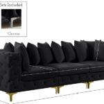Tremblay 109" Velvet Upholstered 3pc. Modular Sofa