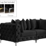 Tremblay 79" Velvet Upholstered 2pc. Modular Loveseat