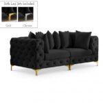 Tremblay 79" Velvet Upholstered 2pc. Modular Loveseat