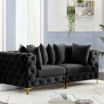 Tremblay 79" Velvet Upholstered 2pc. Modular Loveseat