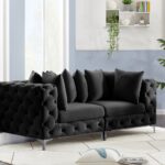 Tremblay 79" Velvet Upholstered 2pc. Modular Loveseat