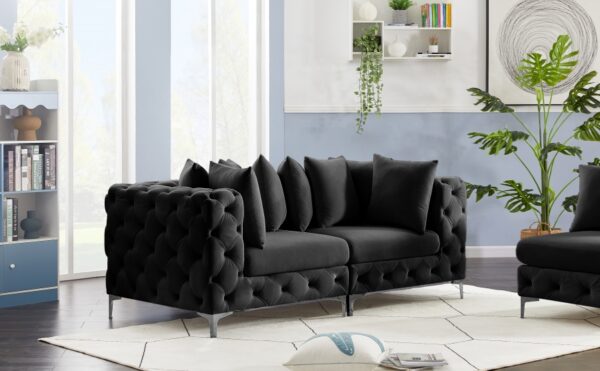 Tremblay 79" Velvet Upholstered 2pc. Modular Loveseat